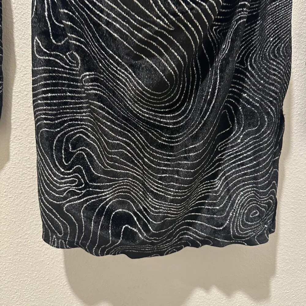 🎀H&M Divided Black Swirl Sparkly Mini Dress - Black - Picture 6 of 9